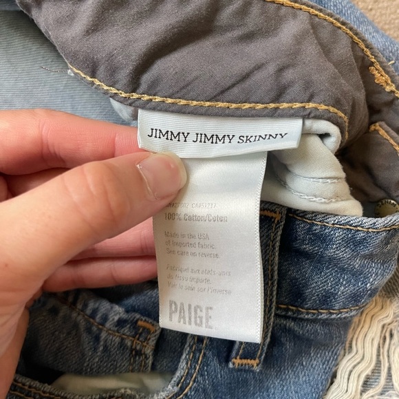 Paige Jimmy Jimmy Skinny Distressed Jeans Size 25 - Picture 3 of 5